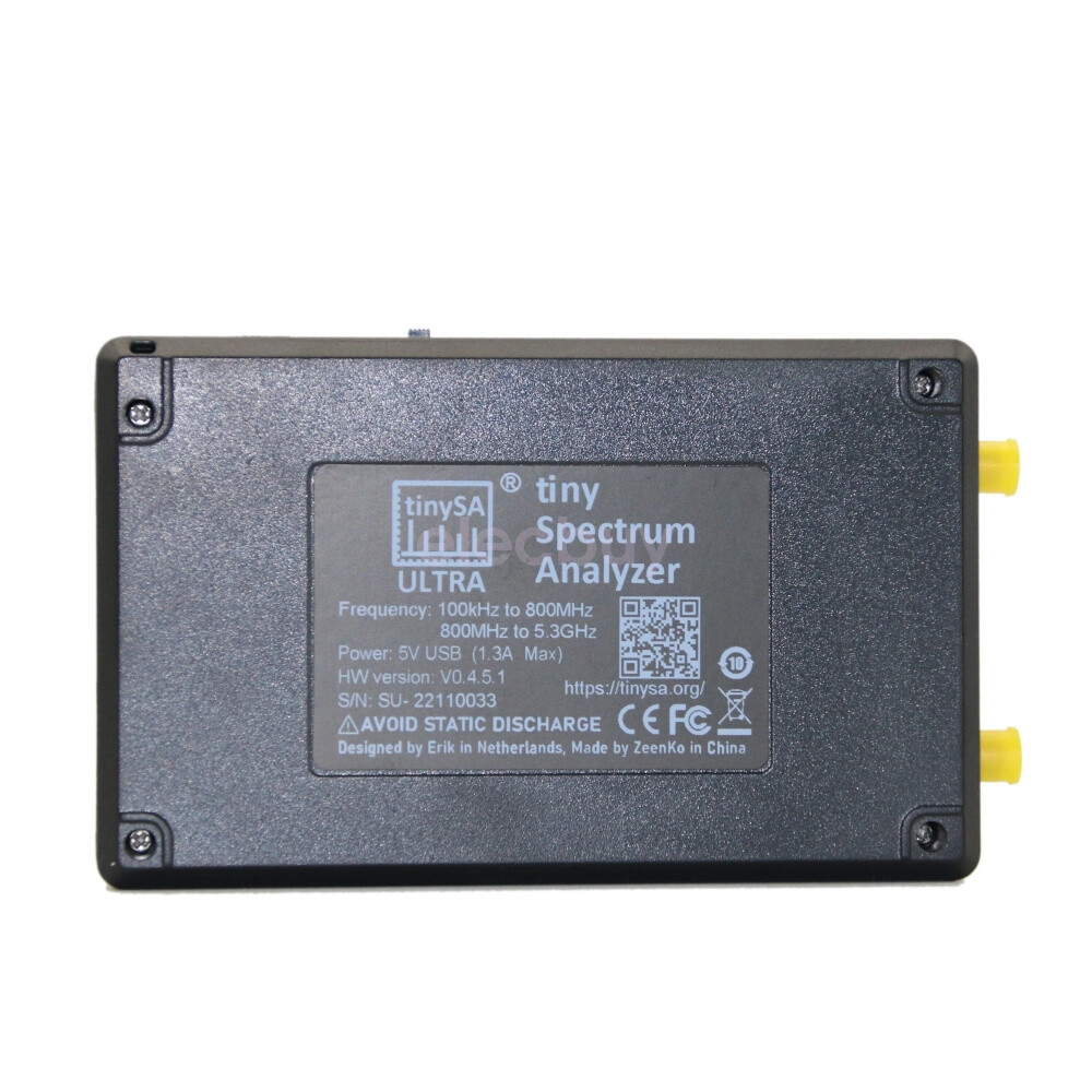 TinySA ULTRA 100K-5.3GHz Handheld Tiny Spectrum Analyzer + 4" LCD Touch +Battery
