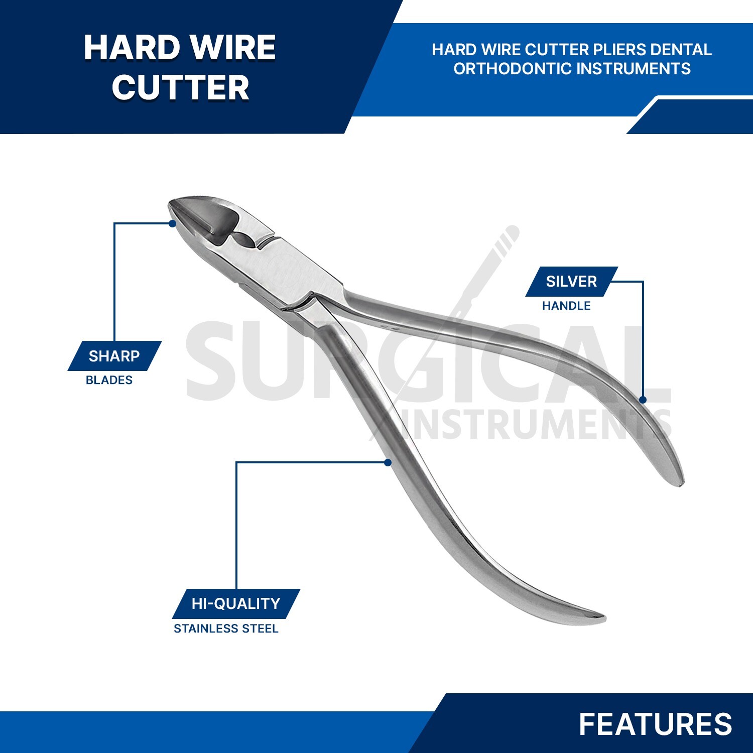 Heavy Duty Hard Wire Cutter Pliers Dental Distal Orthodontic Instruments