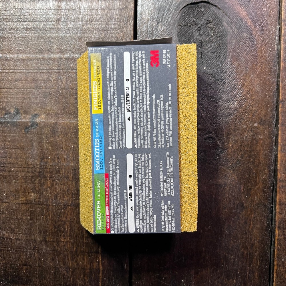 3M 60 Grit Edge Detailing Sanding Sponge