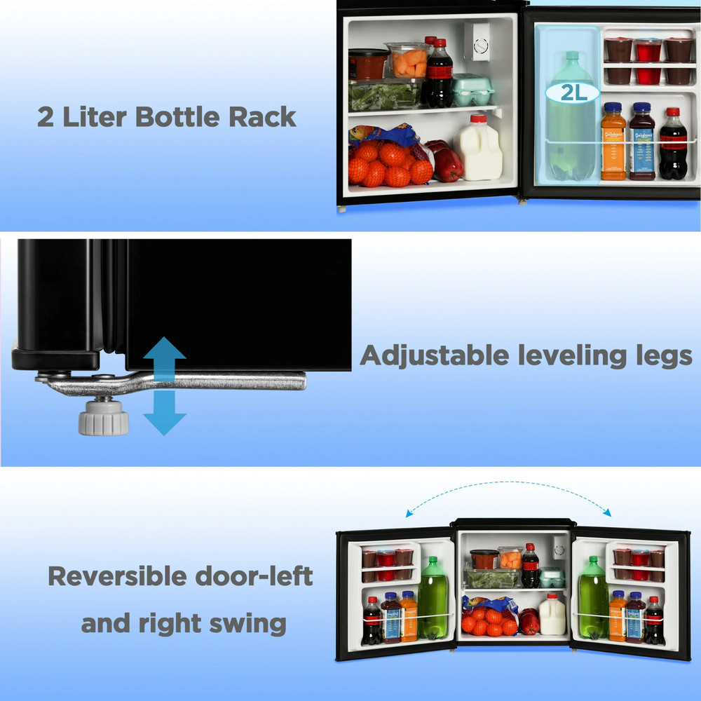 Galanz 1.7 CU.ft Compact Refrigerator - Black