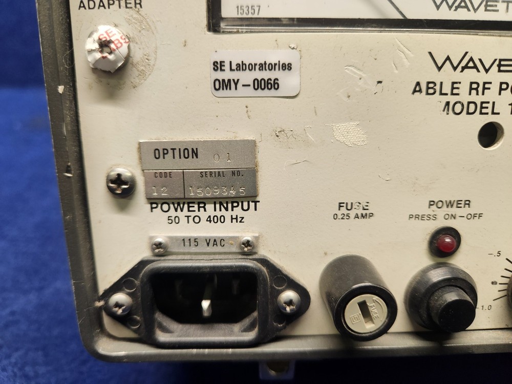 Wavetek Portable RF Power Meter Model 1034A option 01