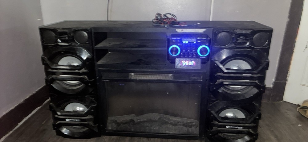 Technical Pro Technical Pro Shelf Stereo Bluetooth LED Lighting Black