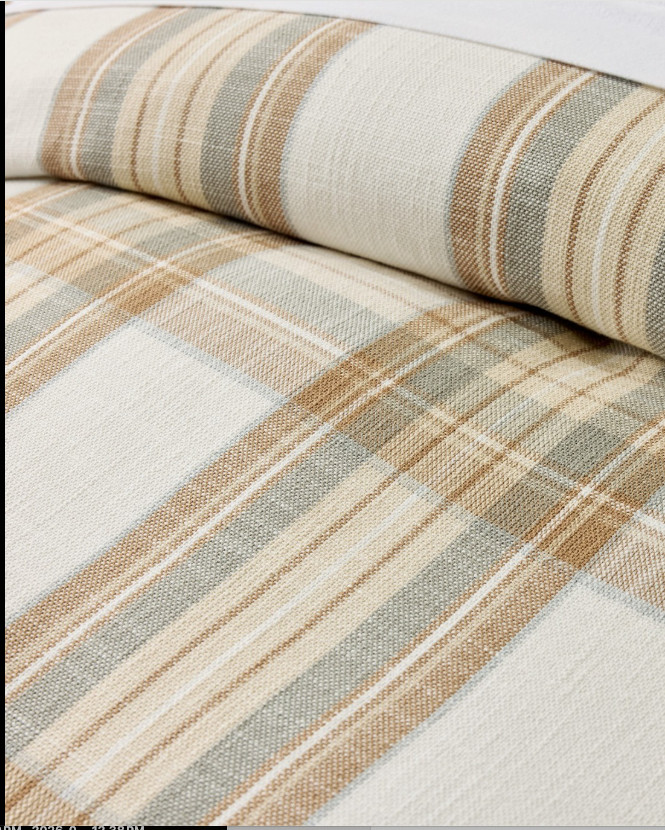 Pottery Barn Stewart Plaid Cotton Duvet Cover FULL QUEEN Neutral MULTI SOLD OUT