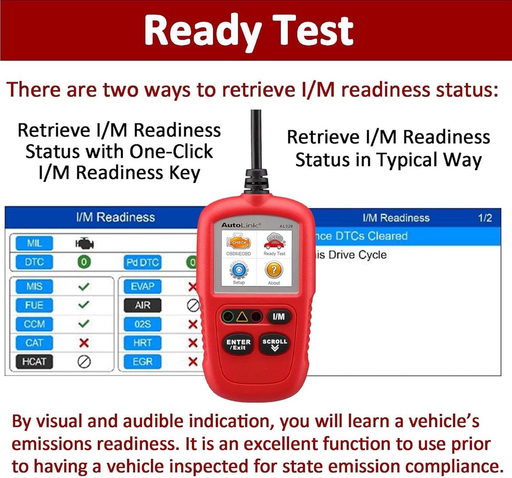 New Autel Autolink AL329 OBD II Code Reader Scanner Diagnostic Tool OBD2 Scanner