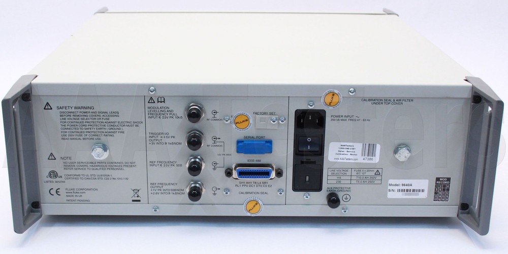 Fluke 9640A 10Hz-4GHz RF Reference Source Calibrator 9640