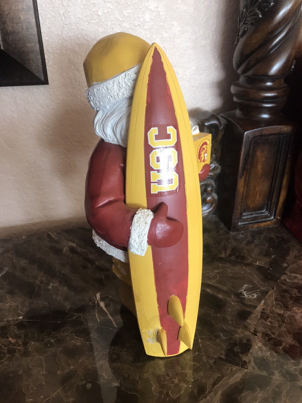FOREVER COLLECTIBLE USC TROJANS RARE TEAM SANTA FIGURINE