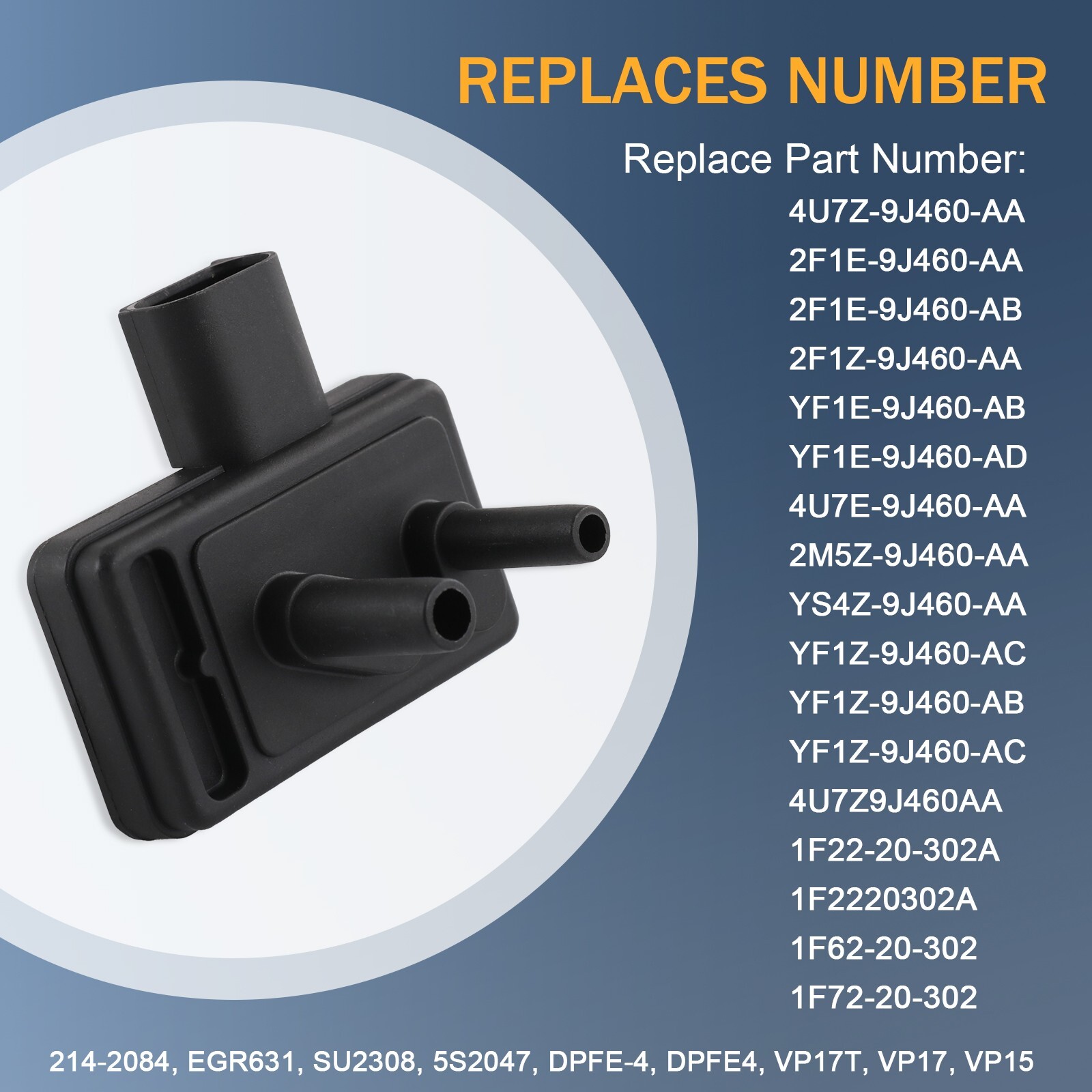 DPFE4 EGR Pressure Feedback Sensor MOTORCRAFT For Ford Pickup Truck