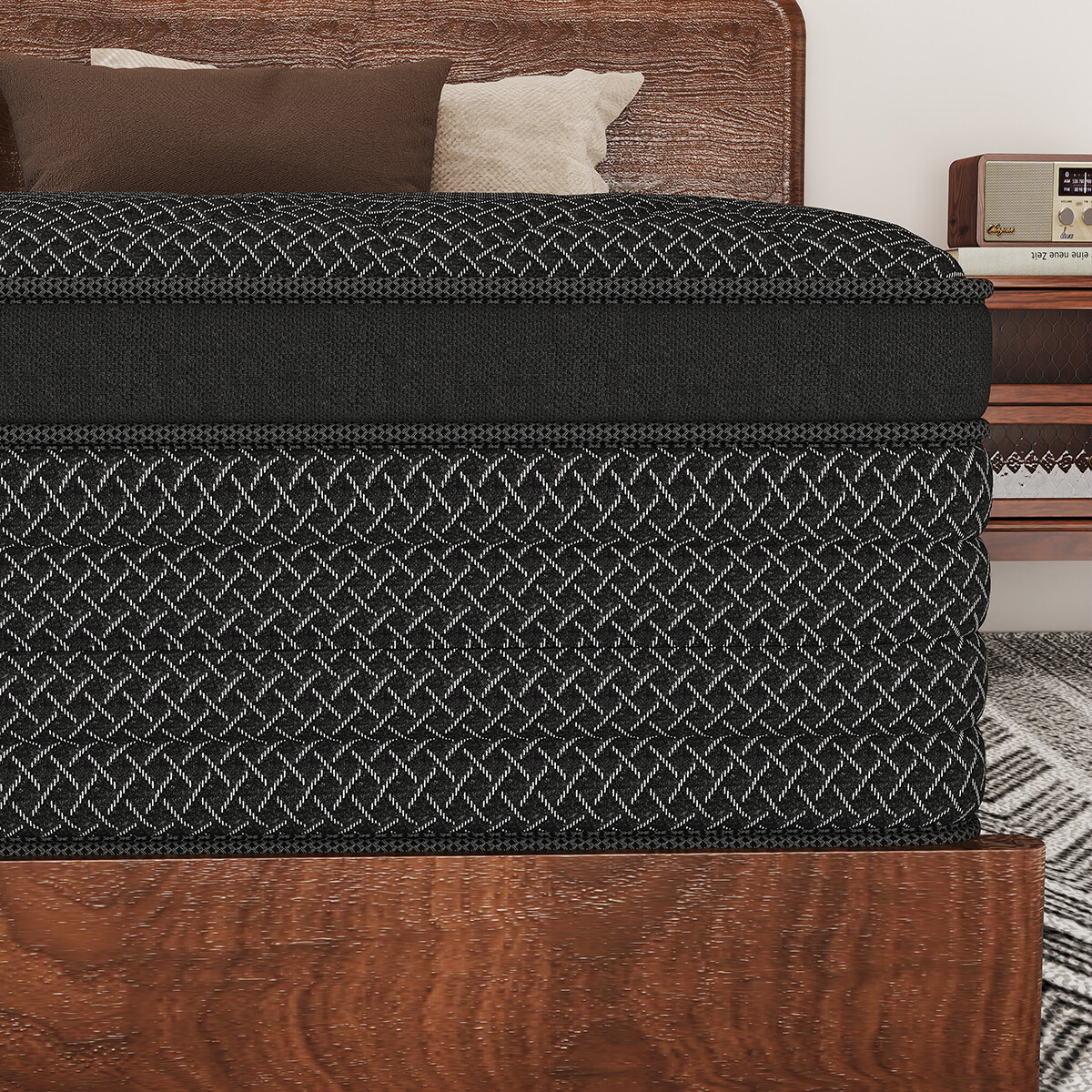 12" 14" Gel Memory Foam Mattress Hybrid Spring Twin Full Queen King Bed In A Box