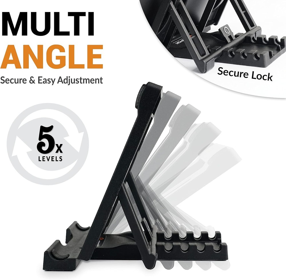 Portable Tablet Stand for Desk, Multi-Angle iPad Holder, Non-Slip Base, Foldable