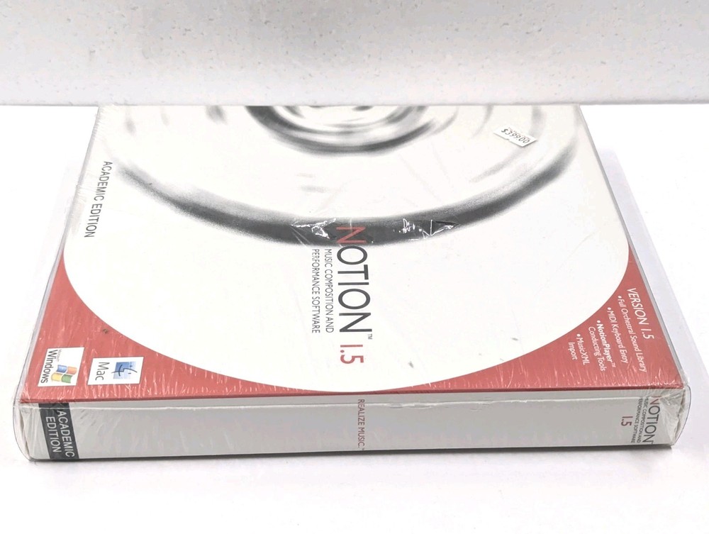 Notion 1.5 Music Composition and Performance Software Program Windows and Mac