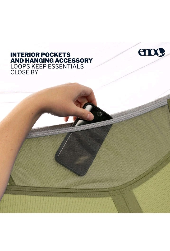 ENO SkyLite Hammock Portable Hammock Bug Net SLT136 Color Evergreen - NEW