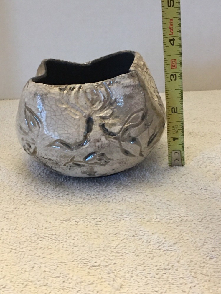 Raku Art Pottery Signed Dish/Bowl/Vase