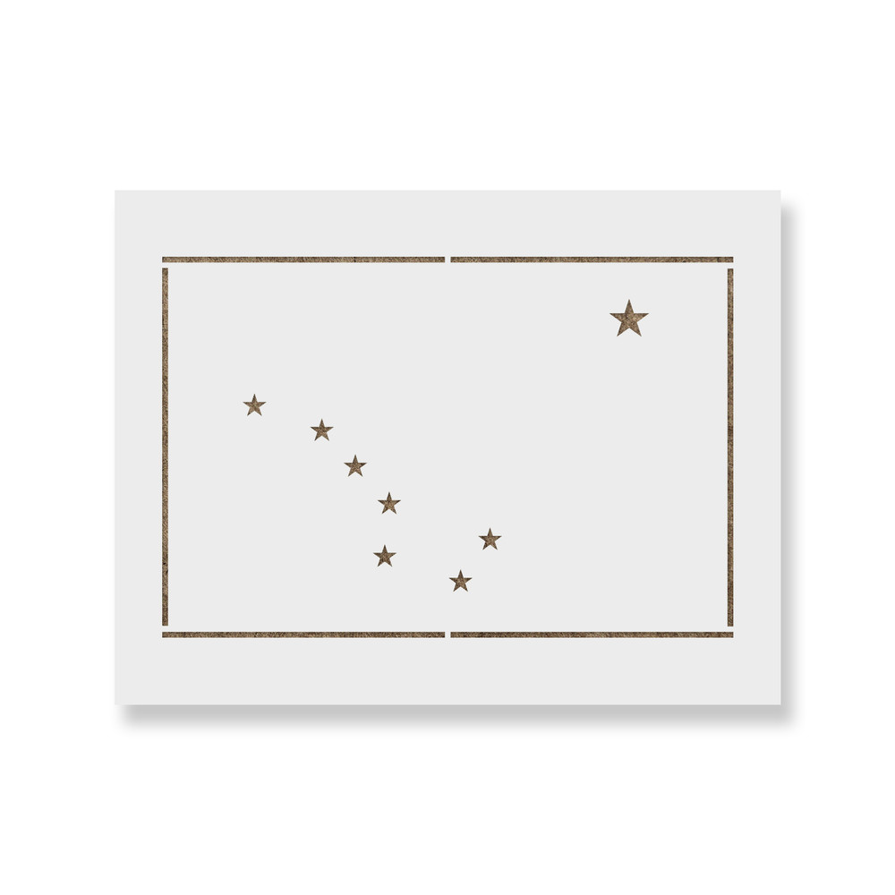 Alaska State Flag Stencil - Durable & Reusable Mylar Stencils