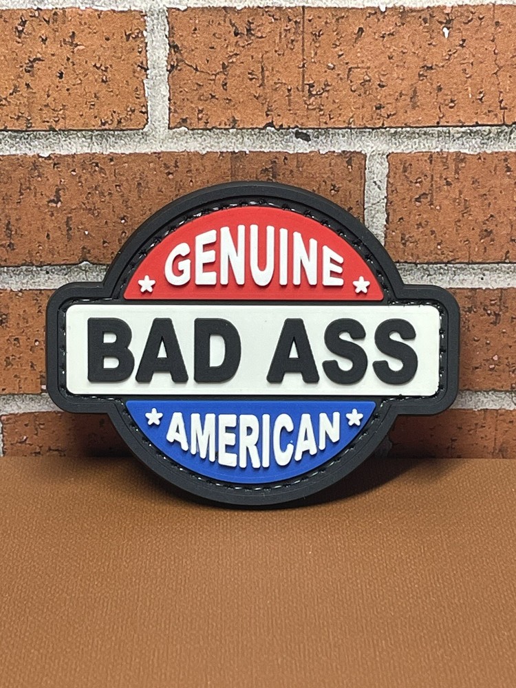 PVC Tactical Patch - Tactical Morale American Bad Ass Patch - Rubber Patch