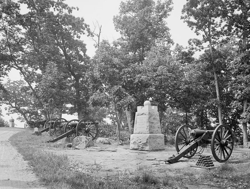 Cannon and monuments on Culp's Hill 1903 Gettysburg New 8x10 Civil War Photo