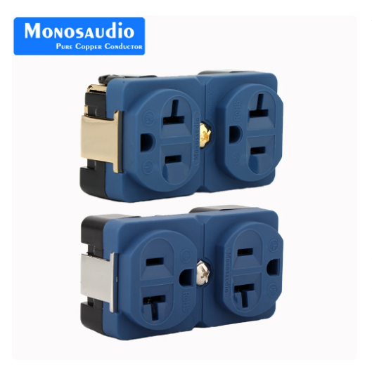 Monosaudio 20A Pure Copper Socket US Receptacles Wall Duplex Distributor Outlets