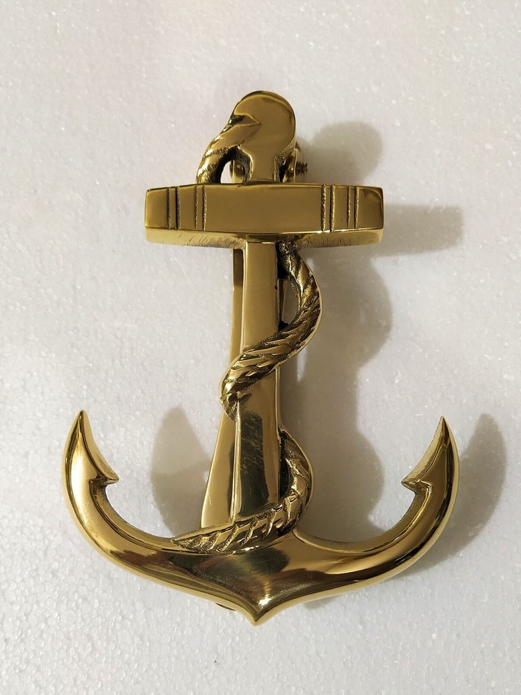 Decorative Brass Anchor Door Knocker Solid Brass Ship Anchor 16 cm