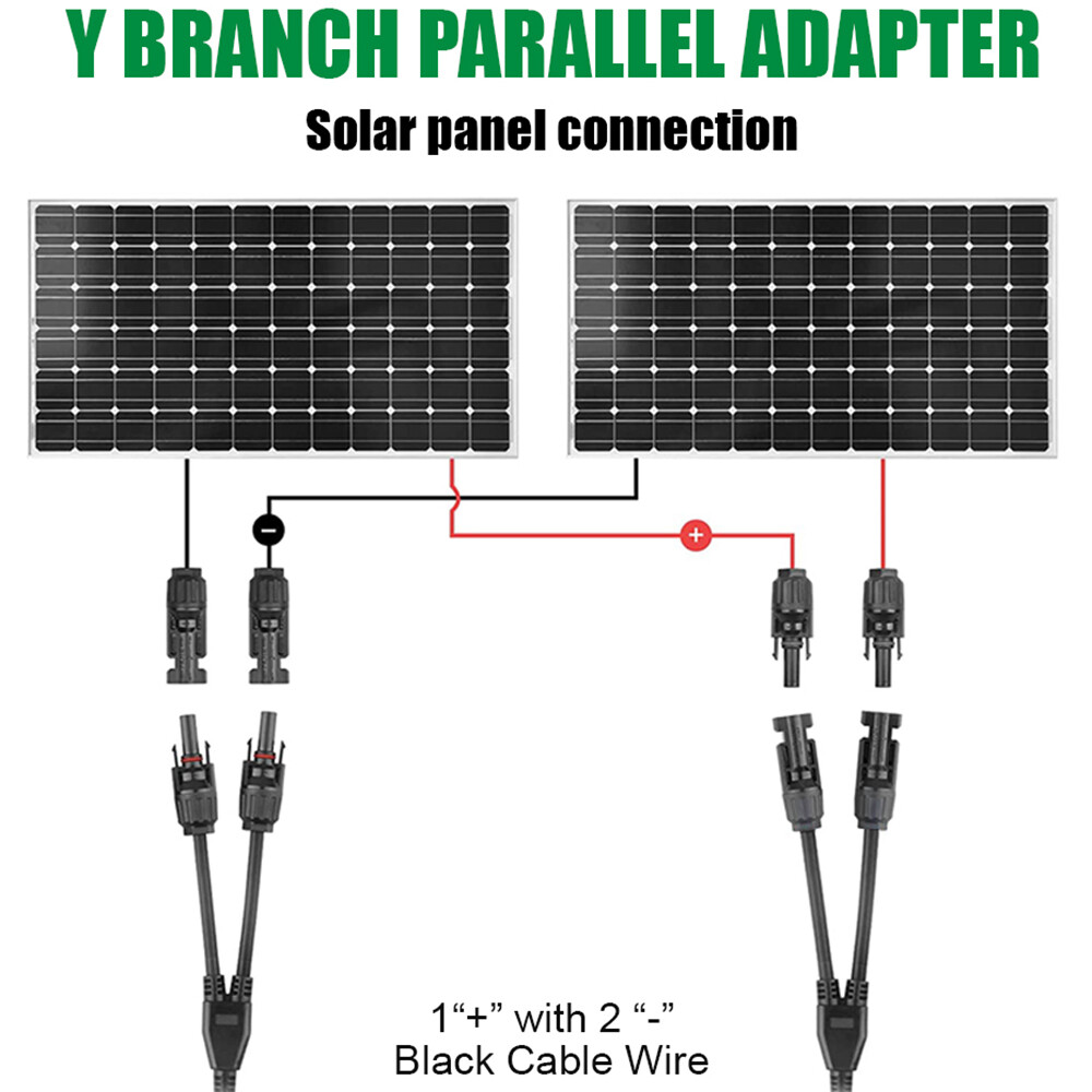 Solar Connectors Y Branch Adapter Cable Wire Plug Tool for Solar Panel Extension