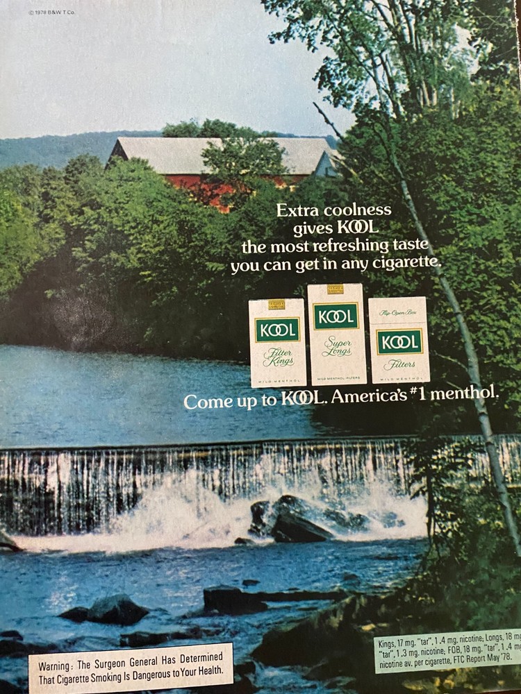 Kool Cigarettes, Full Page Vintage Print Ad
