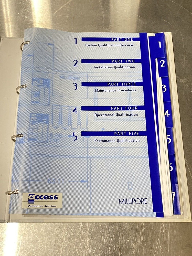 Millipore Water Purification System- Users Guide / Instruction Book / Manual