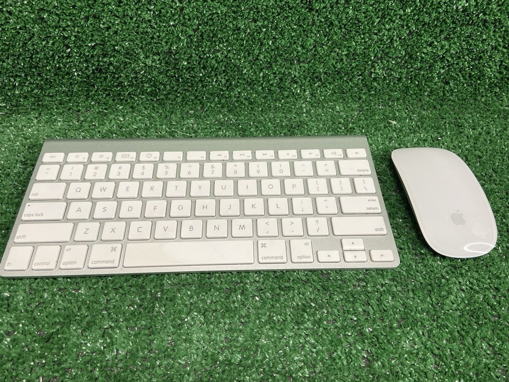 Apple A1314 Keyboard & A1296 Mouse Set, Wireless Bluetooth, Working,  Set 2