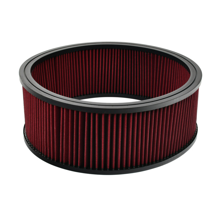 14" X 5" Washable & Reusable Round Air Cleaner Filter Element Replacement Red