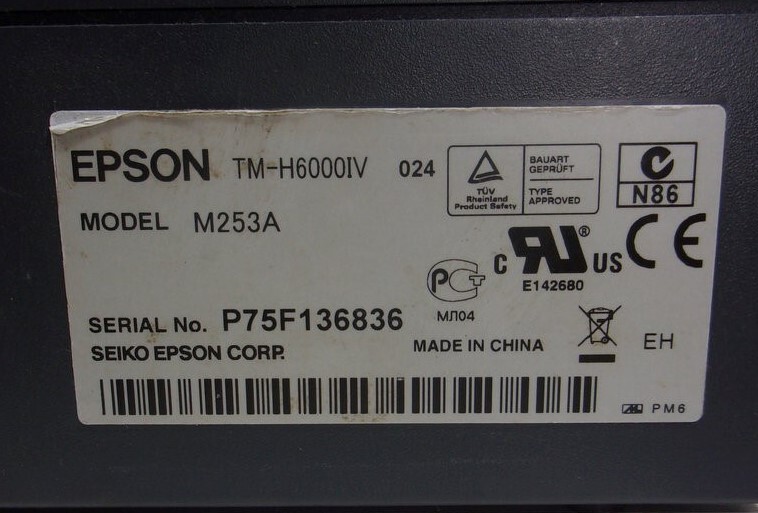 Epson TM-H6000IV M253A Thermal POS Printer Ethernet USB SEE NOTES
