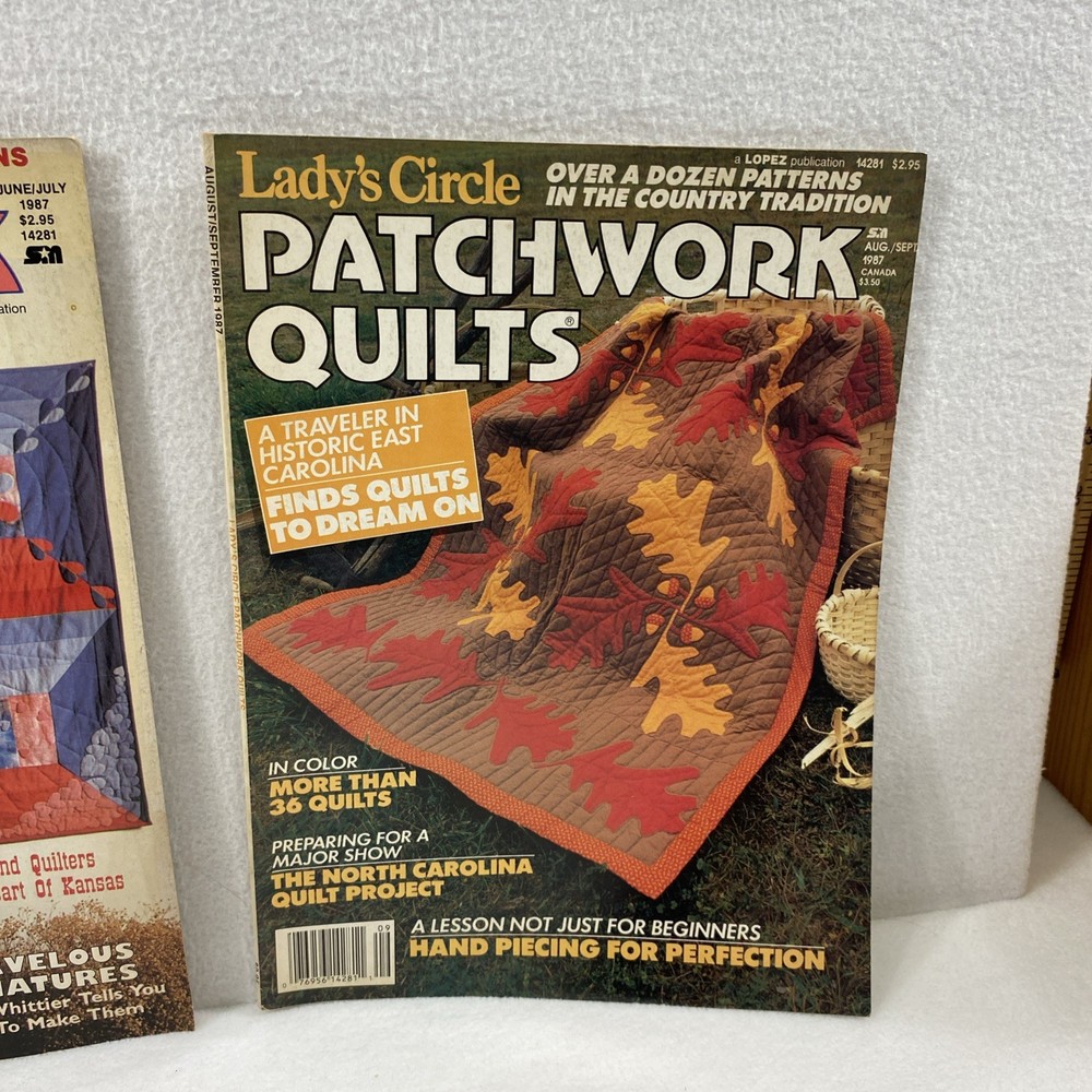 2 Lady's Circle Patchwork Quilts Magazines 1987 Vtg Quilt Patterns