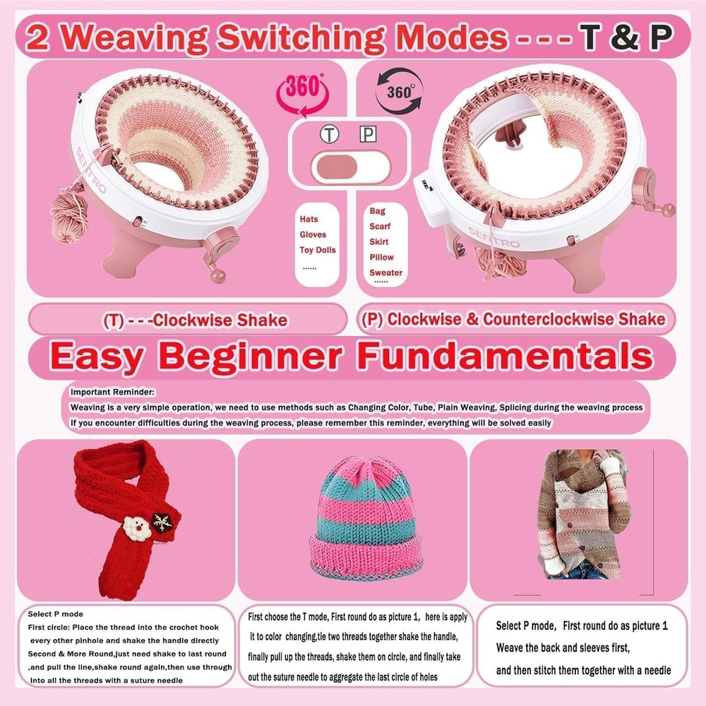 48 Knitting Machine, 48 Needles Knitting Machine with Row Counter
