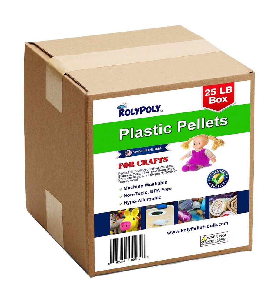 Poly Plastic Pellets Bulk for Weighted Blankets & Crafts Bulk Box (25 pounds)...