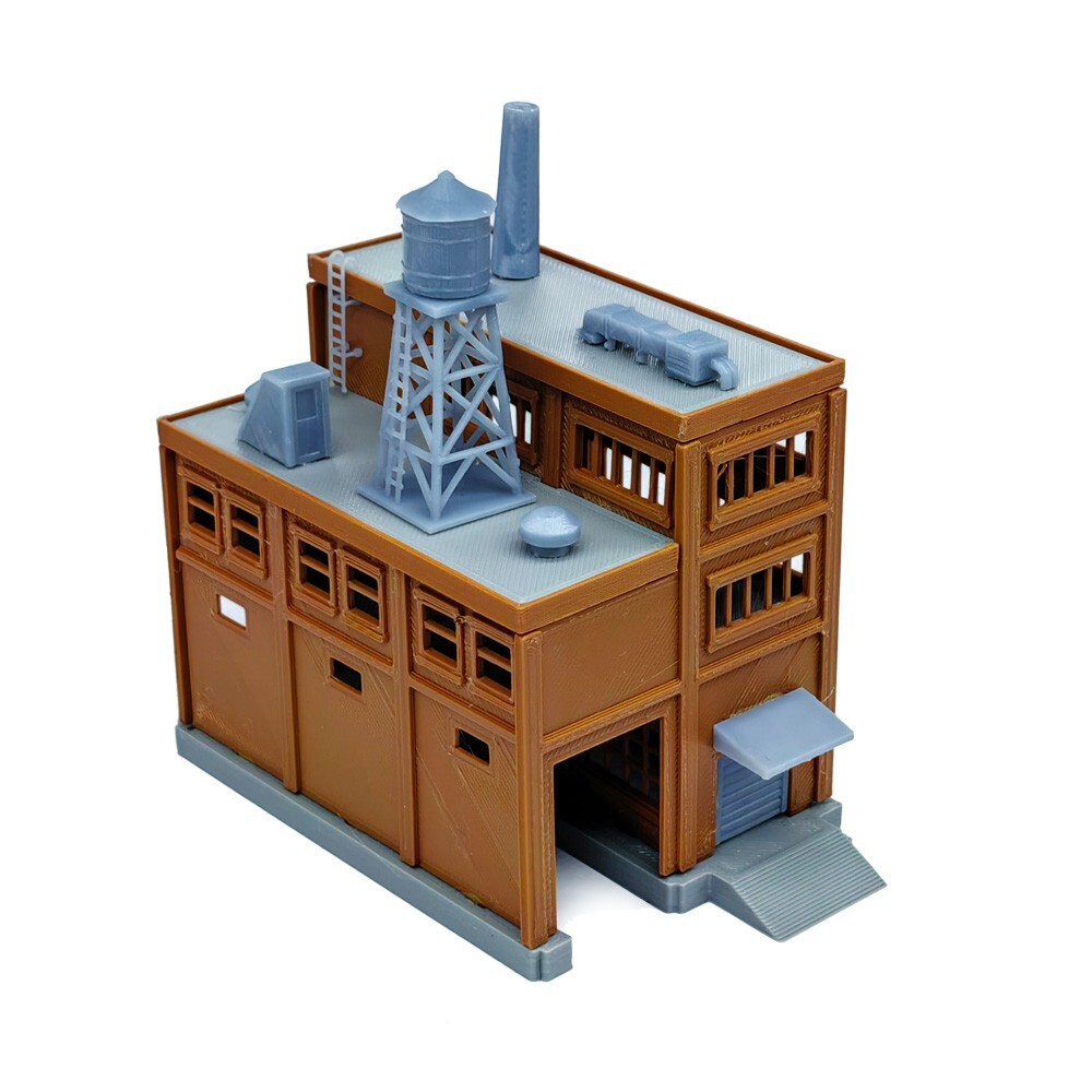 Outland Models Railroad Layout Large Factory with Inside Loading Dock N Scale