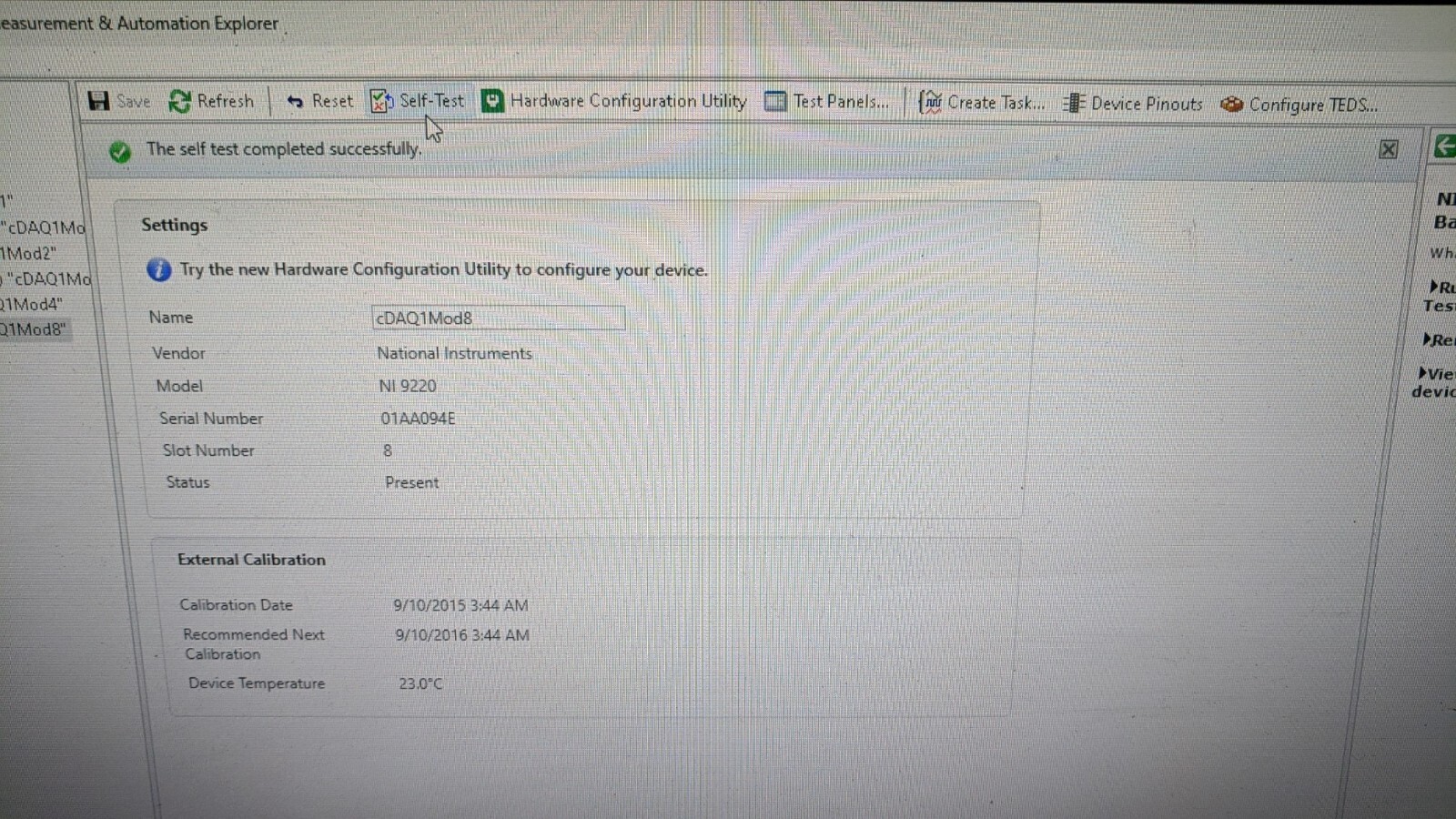 NI 9220 16 AI ±10 V 16 Bit 100 kS/s analog input module CompactDAQ Spring Termin