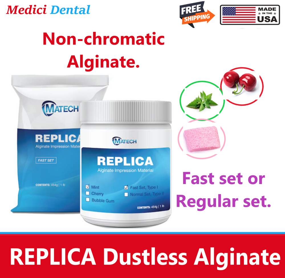 Replica Non-chromatic Alginate, Regular Set or Fast Set Impression Alginate USA