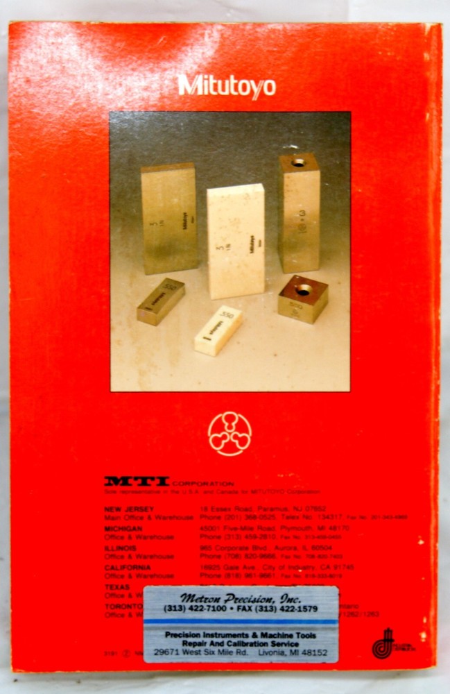 2002 Mitutoyo Measuring Instruments #9000 Catalog 6446