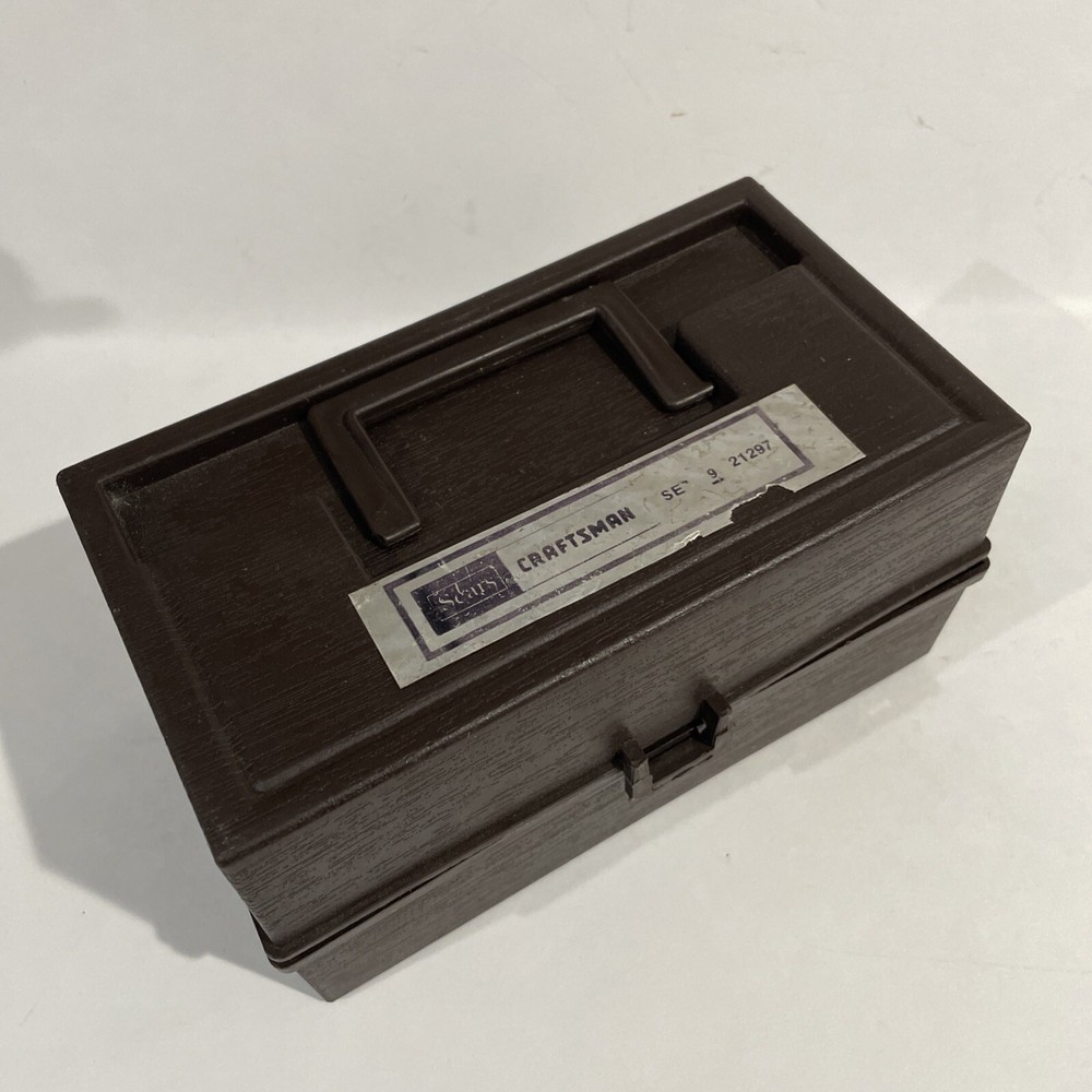 Old Vintage CRAFTSMAN Router&Drill Bits Storage Box ONLY BOX