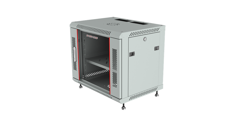 9U Wall Mount Server Rack Data Enclosure Network Cabinet GRAY IT 24" Depth