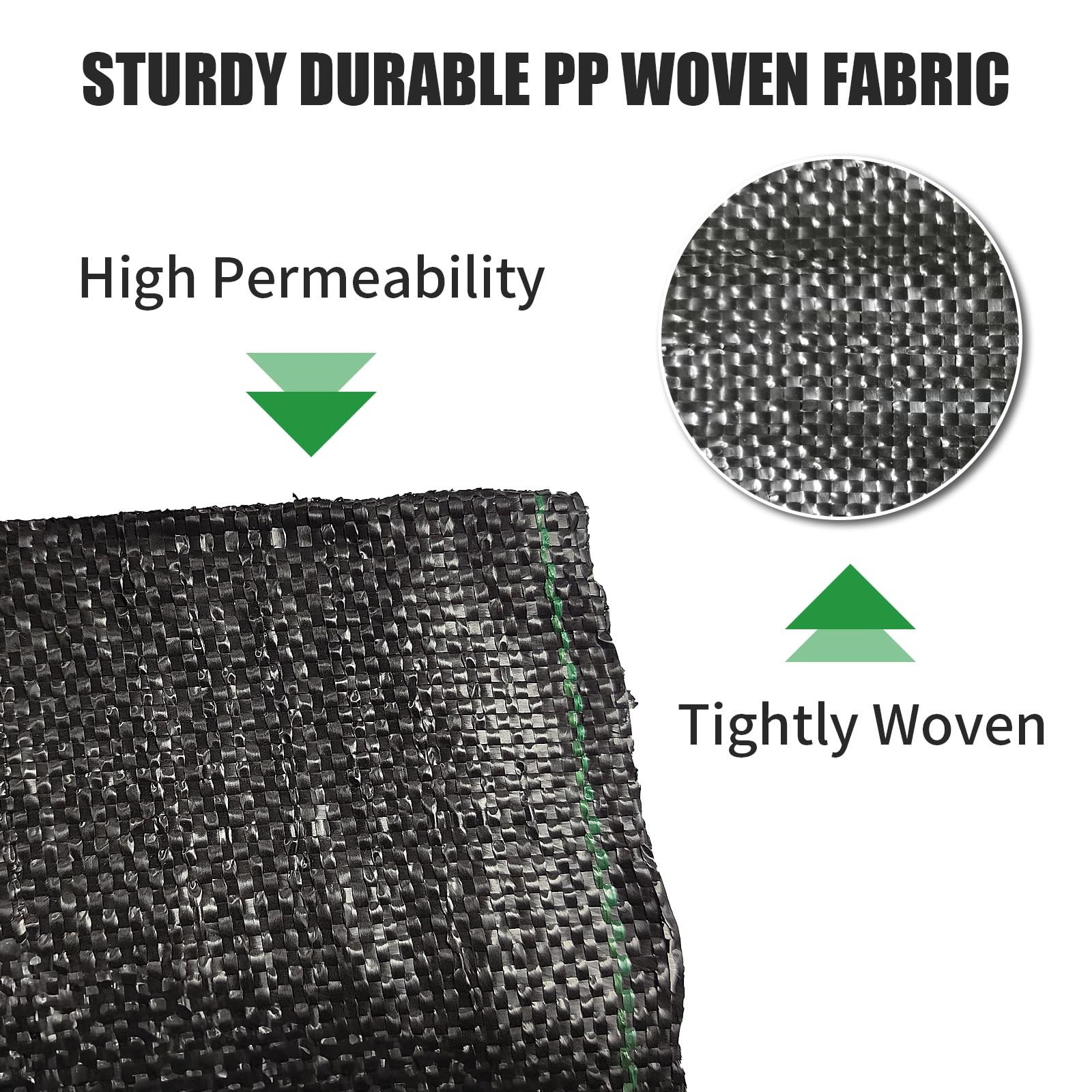 Etnorsu Weed Barrier Landscape Fabric with 3'' Planting Holes,Garden 1Pcs