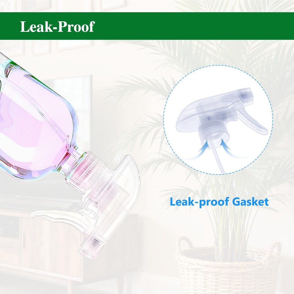 Clear Spray Nozzle Set replacement Bottle Trigger Sprayer set 4 Pack