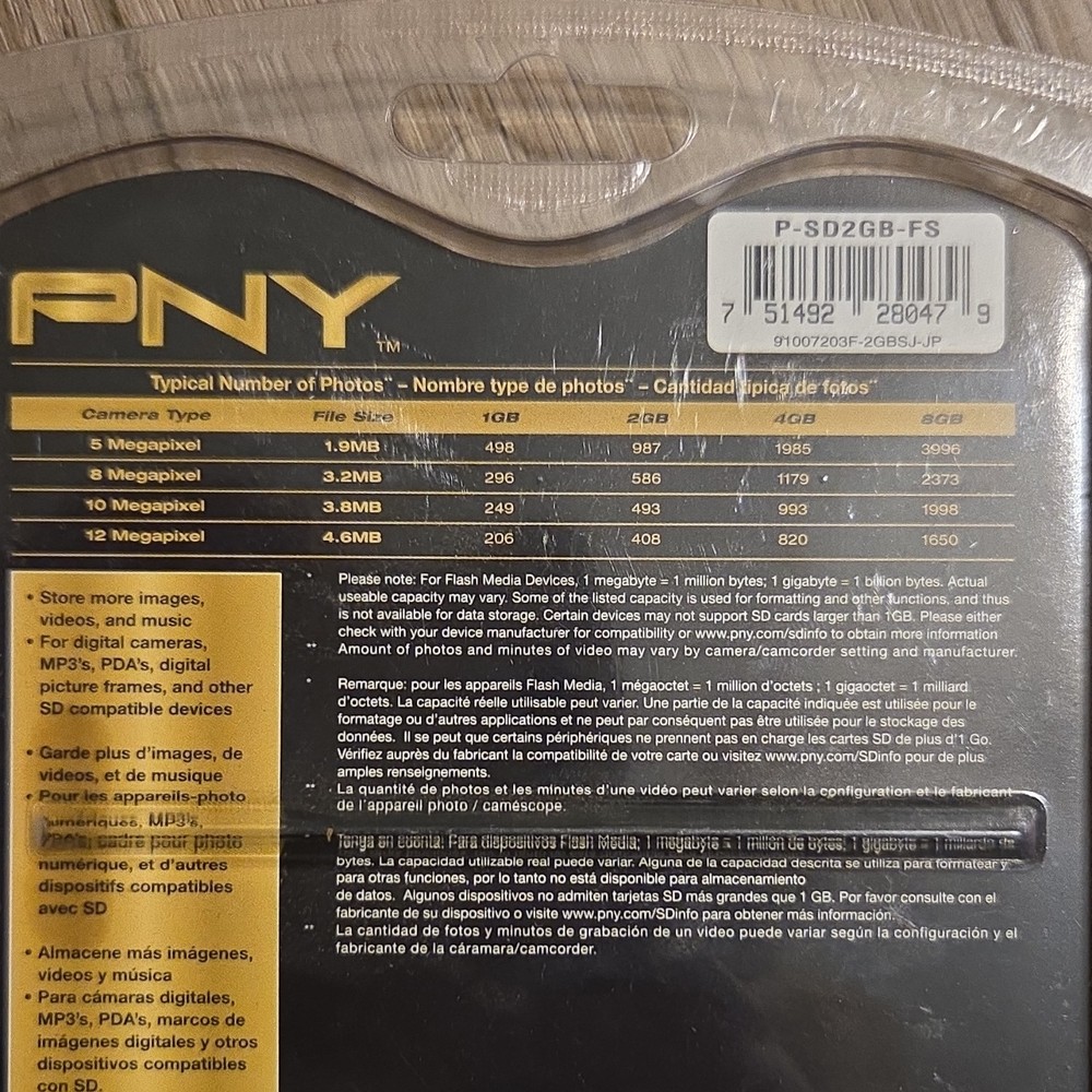 PNY Optima SD 2GB Premium Flash Memory Card P-SD2GB-FS