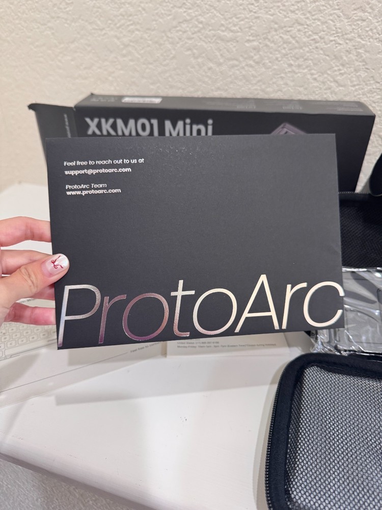 ProtoArc XKM01 Mini Foldable Bluetooth Keyboard Mouse Combo Open Box