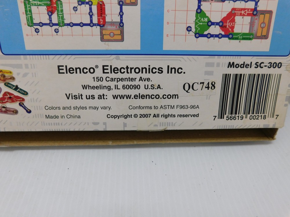 Elenco Electronic Snap Circuits Kit, SC-300, complete, 2007