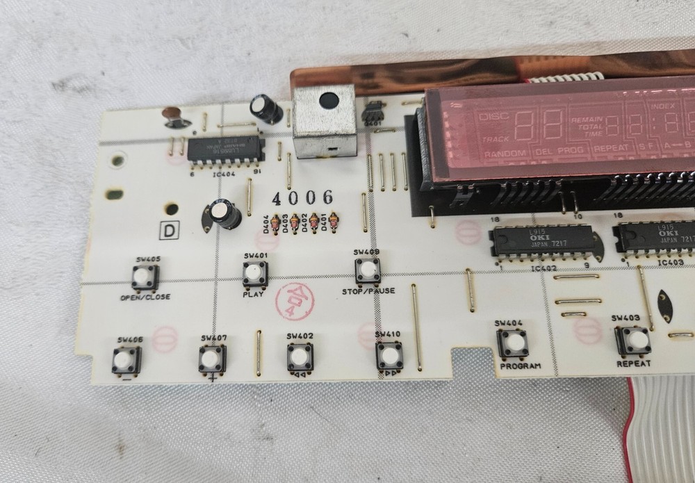 YAMAHA CDX-500U CD Player Front DISPLAY PCB Works