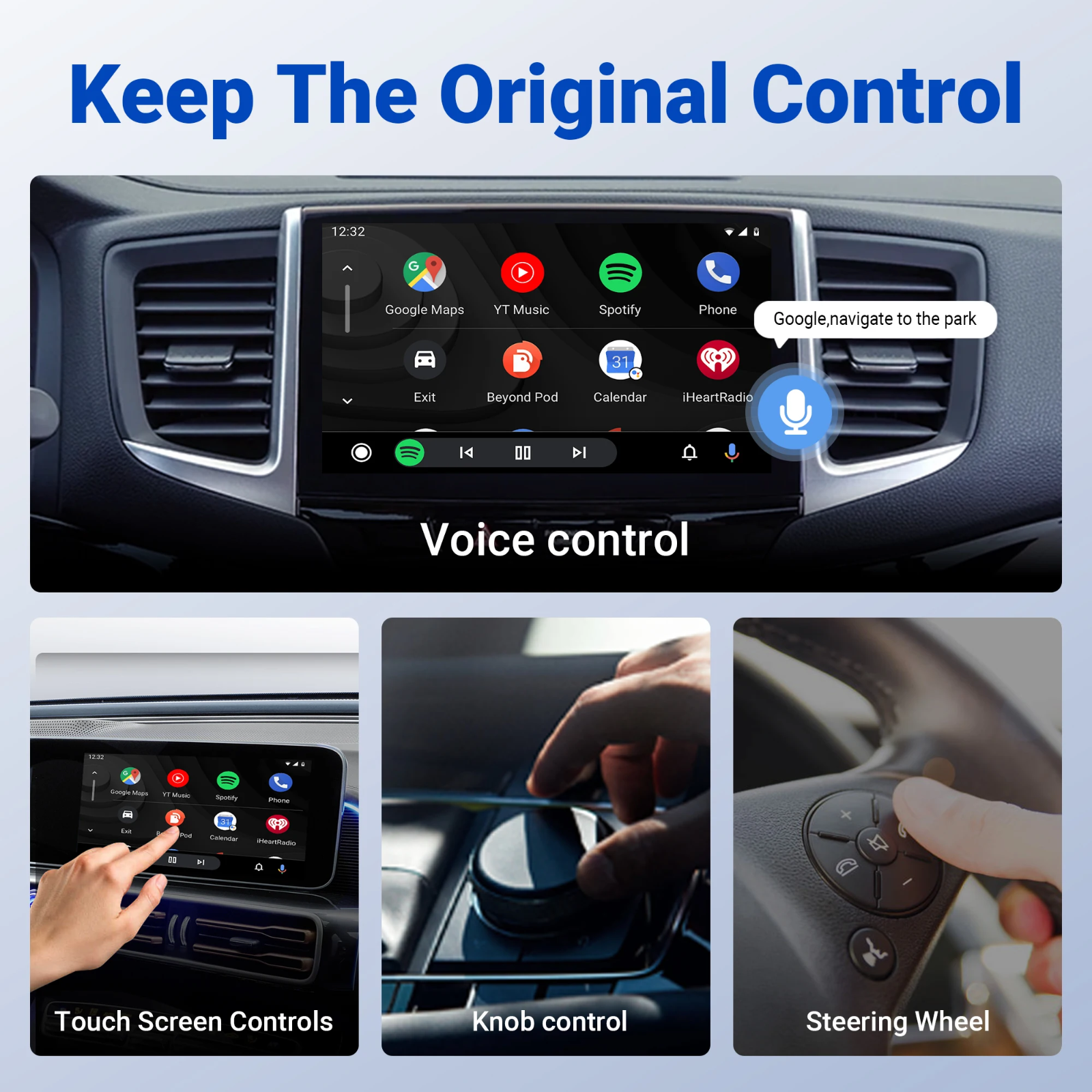 2 in 1 Wireless Apple CarPlay/Android auto Wireless Adapter for Android & Apple
