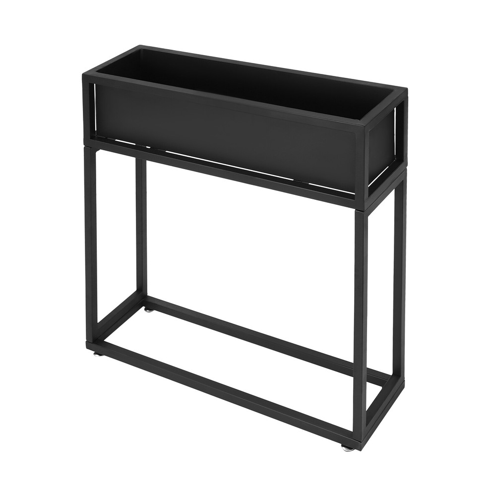 28*8*28" Elevated Planter Box Tall Rectangular Planter Garden Plant Stand Black