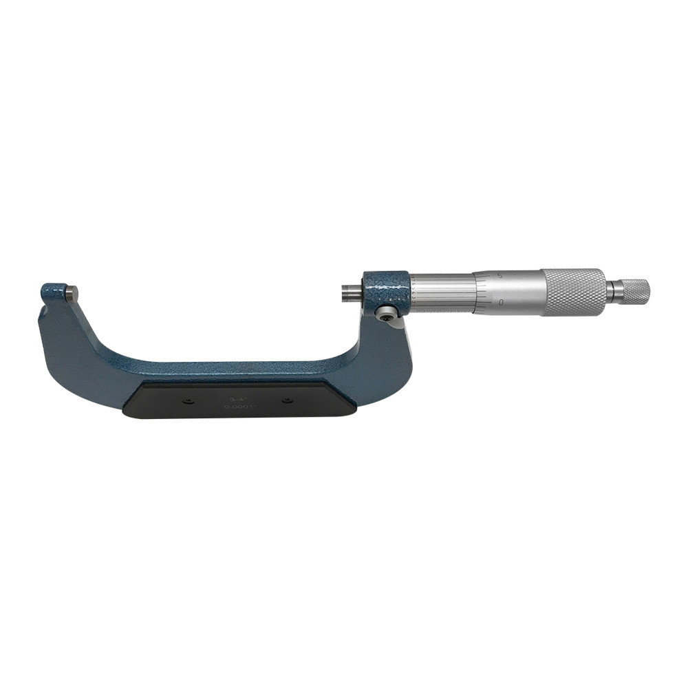 0.0001 Inch Grad. 3-4 Inch OUTSIDE MICROMETER Plastic Case Solid Metal Frame