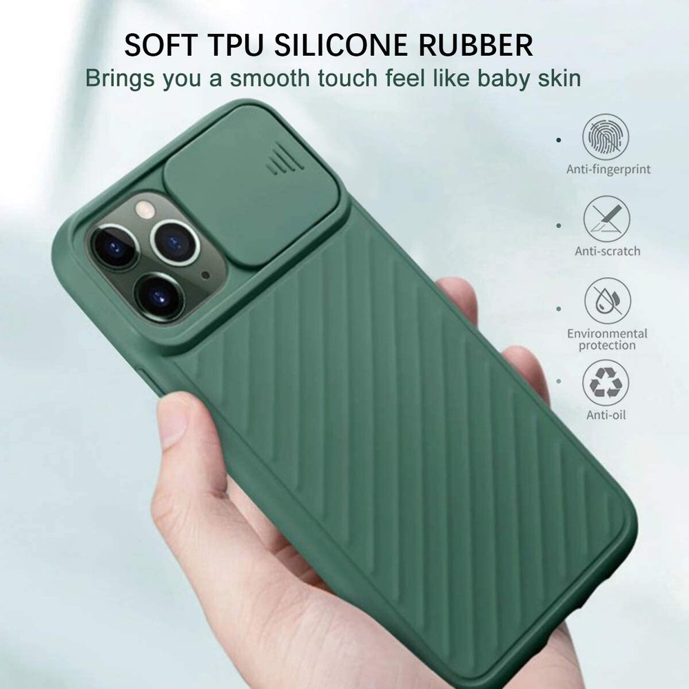 iPhone 12 Mini case with camera cover- Green Color