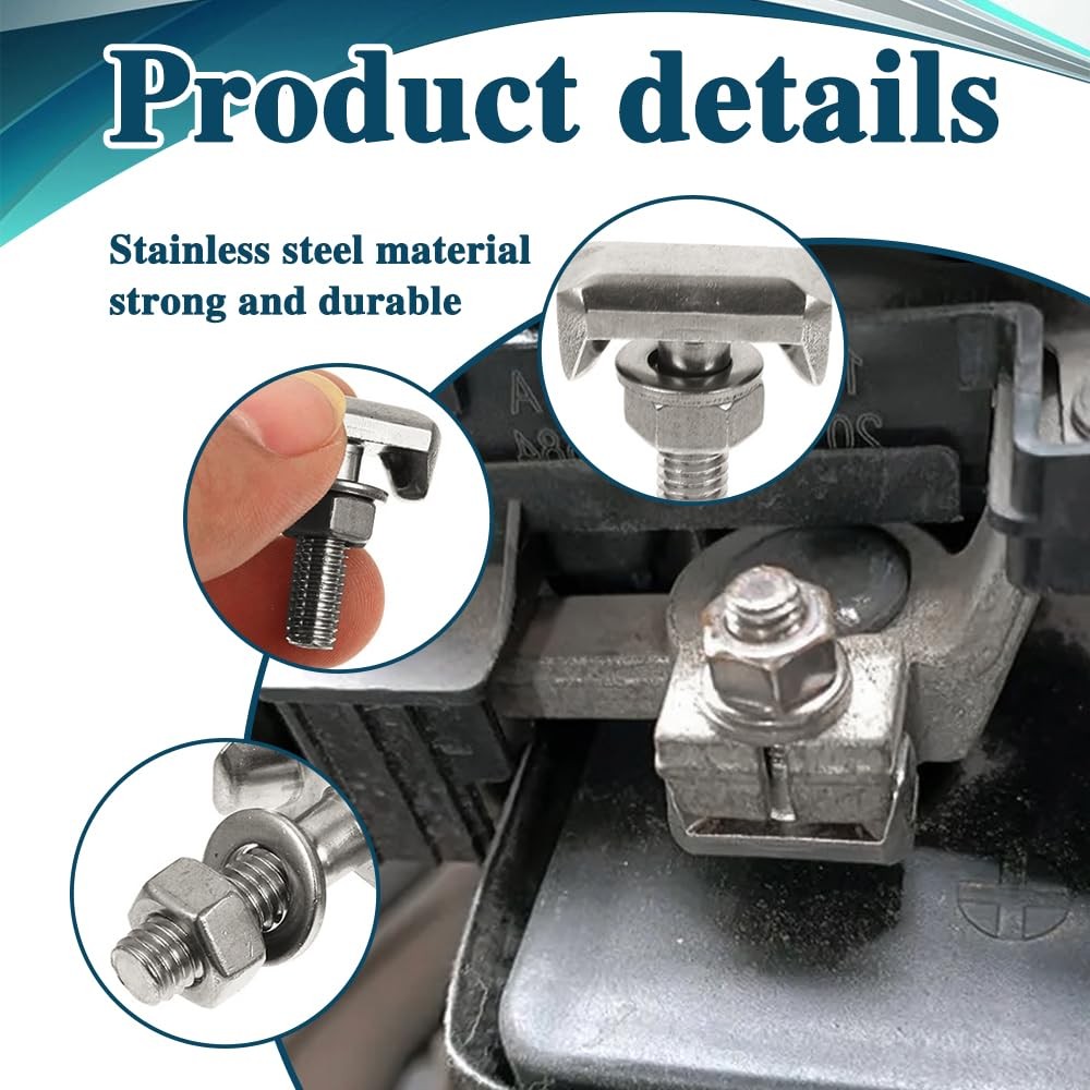 4Pcs Battery Terminal Bolt Battery Terminal Nuts Replacement Battery Terminal
