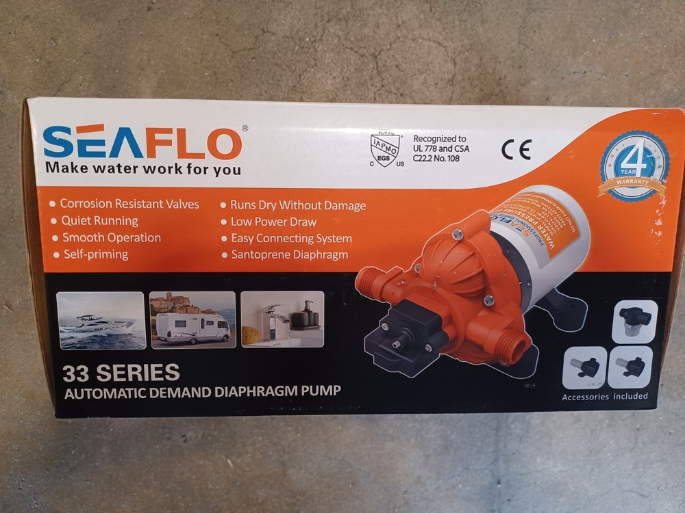 Seaflo 33 Series, automatic demand Diaphragm pump 12v