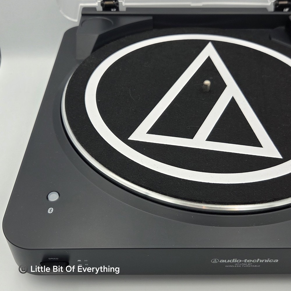 Audio-Technica AT-LP60-BT Black Wireless Turntable w/ Optional Bluetooth TESTED!