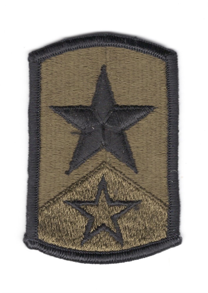 Army Patch:  72nd Infantry Brigade - subdued, merrowed edge
